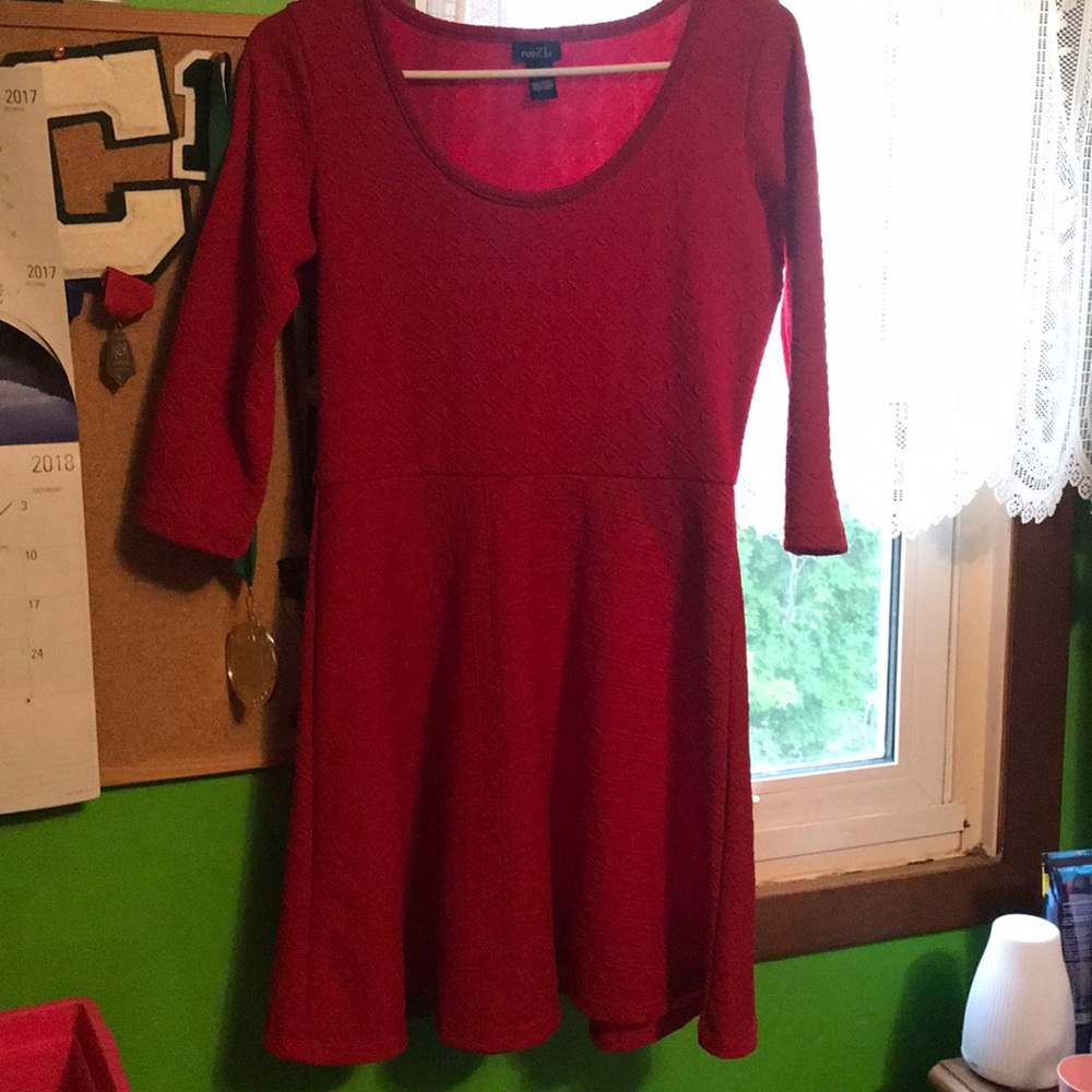 Red formal dress
